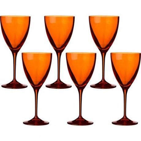 Набор бокалов для вина Bohemia Crystal, Kate, 6 предметов, красный