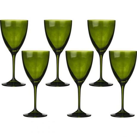 Набор бокалов для вина Bohemia Crystal, Kate, 6 предметов, зеленый