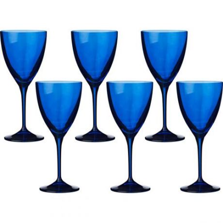 Набор бокалов для вина Bohemia Crystal, Kate, 6 предметов, синий