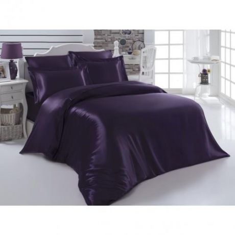Комплект постельного белья двуспальный KARNA, ARIN, фиолетовый