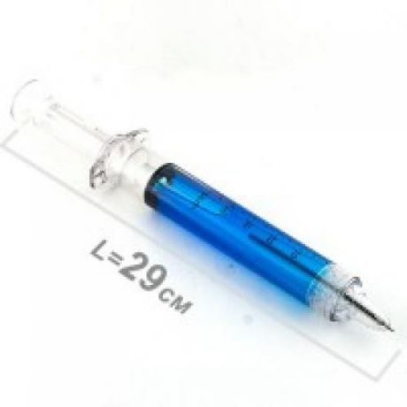 Ручка шариковая ЭВРИКА, Шприц-гигант, синий