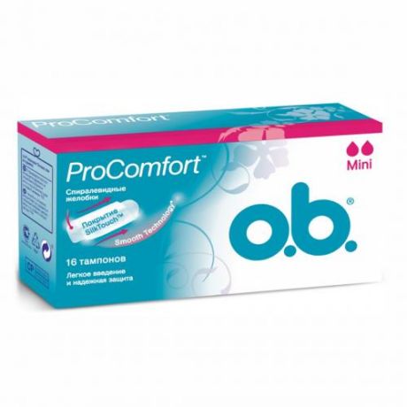 Тампоны o.b. Procomfort, Мини, 16 шт