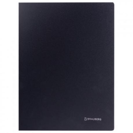 Папка BRAUBERG, Стандарт, А4, 100 листов, с металлическим скоросшивателем, черный