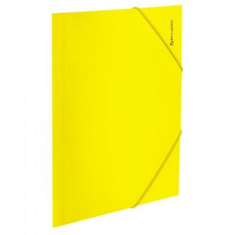 Папка BRAUBERG, Neon, А4, 300 листов, на резинке, желтый