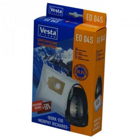 Комплект пылесборников Vesta FILTER, EO 04 S, 4 шт, с фильтрами