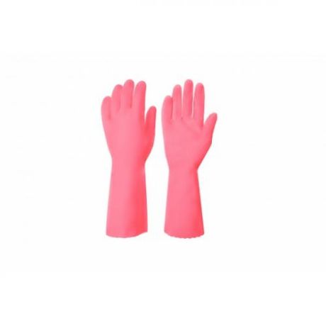 Перчатки хозяйственные vileda, Стайл, М, розовый