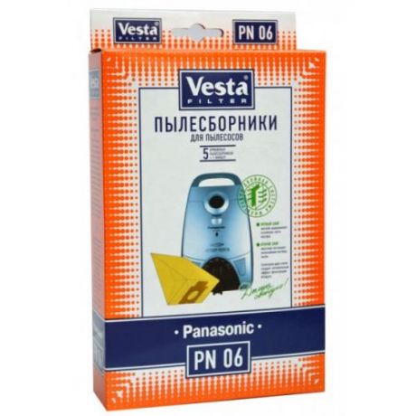 Комплект пылесборников Vesta FILTER, PN 06, 5 шт, с фильтром