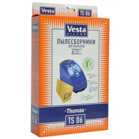 Комплект пылесборников Vesta FILTER, TS 06, 4 шт, с фильтром