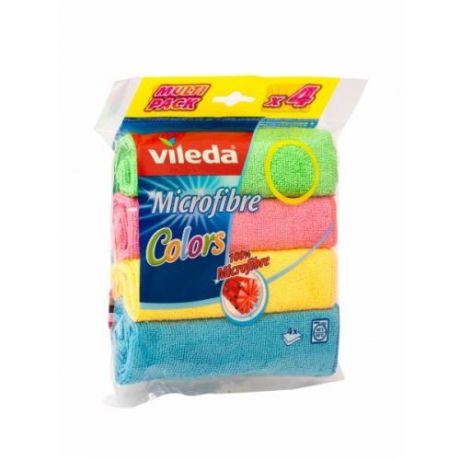 Салфетка для уборки vileda, Colors, 30*30 см, 4 шт