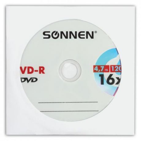 Диск DVD-R SONNEN, 16x, 4,7Gb