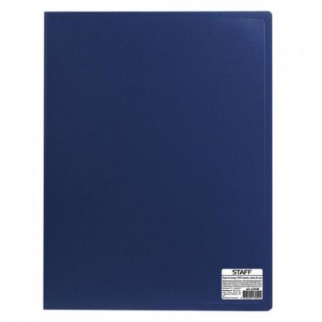 Папка STAFF, 0,5 мм, синий, 10 вкладышей