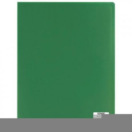 Папка STAFF, 0,5 мм, зеленый, 30 вкладышей