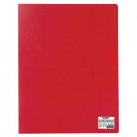Папка STAFF, 0,5 мм, красный, 40 вкладышей