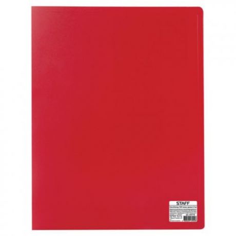 Папка STAFF, 0,7 мм, красный, 80 вкладышей