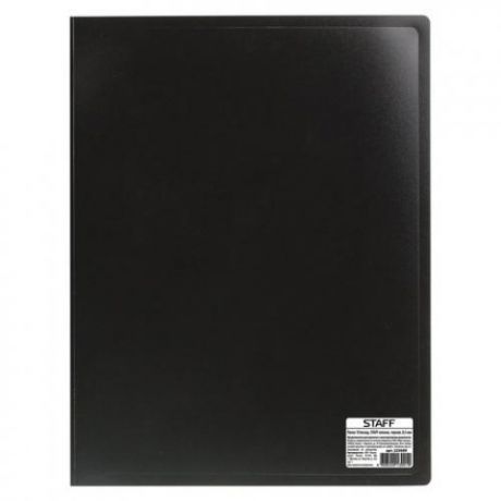 Папка STAFF, 0,5 мм, черный, 10 вкладышей