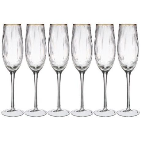 Набор бокалов для шампанского Lefard, Рим, 250 мл, 26 см, 6 предметов