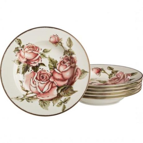 Набор суповых тарелок Lefard, Корейская роза, 23*3,8 см, 6 предметов