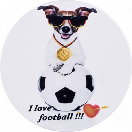 Подставка под пивную кружку Lefard, I love football, 11 см