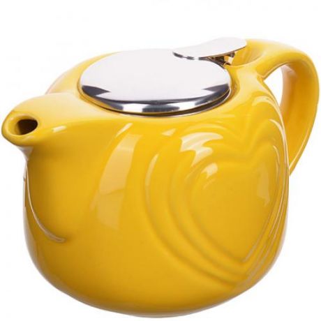 Чайник заварочный LORAINE, 750 мл, желтый, с узором