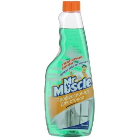 Средство для мытья стекол Mr.Muscle, Утренняя роса, 500 мл, зеленый, сменый блок