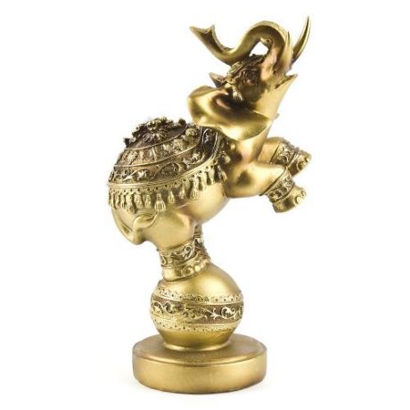 Фигурка декоративная ArtHouse, Золотой слон на шаре, 15*7*16 см