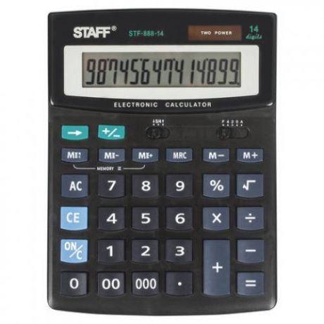 Калькулятор настольный STAFF, STF-888-14, 20*15 см