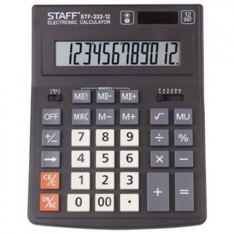 Калькулятор настольный STAFF, PLUS, STF-333, 20*15,4 см