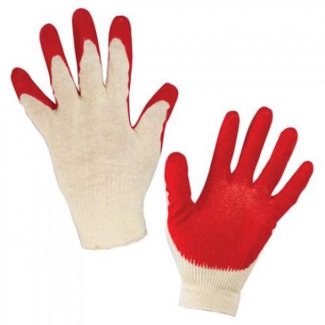 Перчатки хозяйственные лайма, L, 5 пар, красный