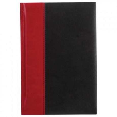 Ежедневник BRAUBERG, Prestige, А5, 160 листов, черный/красный