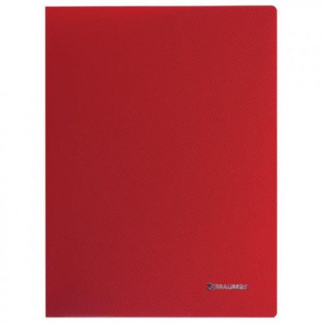Папка BRAUBERG, Диагональ, А4, 100 листов, с металлическим скоросшивателем, темно-красный