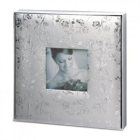 Фотоальбом BRAUBERG, 30*20 см, 20 магнитных листов, свадебный, серебристый