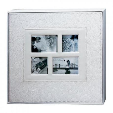Фотоальбом BRAUBERG, 30*32 см, 20 магнитных листов, свадебный, белый