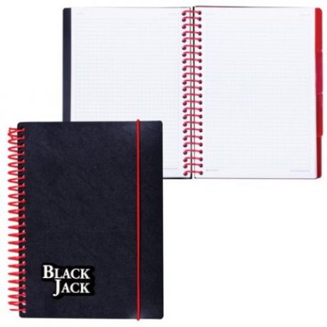 Тетрадь-блокнот BRAUBERG, Black Jack, A5, 150 листов, с разделителями