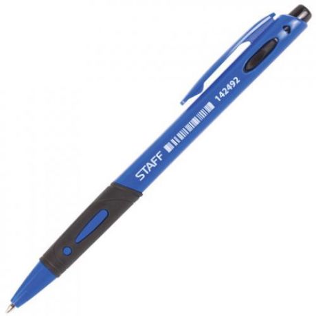 Ручка шариковая автоматическая STAFF, классическая, синий
