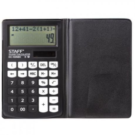 Калькулятор настольный STAFF, PLUS, DC-100NBK, 14,7*10,6 см