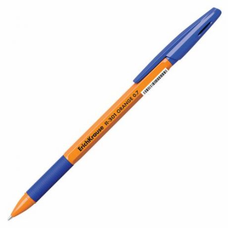 Ручка шариковая ErichKrause, R-301 Grip, синий