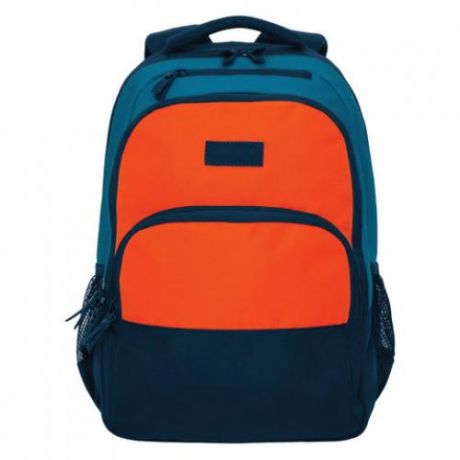 Рюкзак GRIZZLY, 32*45*23 см, темно-синий/оранжевый
