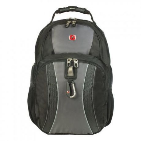 Рюкзак WENGER, 34*23*47 см, черный/серый, функция ScanSmart