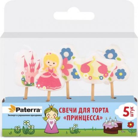 Свечи для торта Paterra, Принцесса, 5 шт