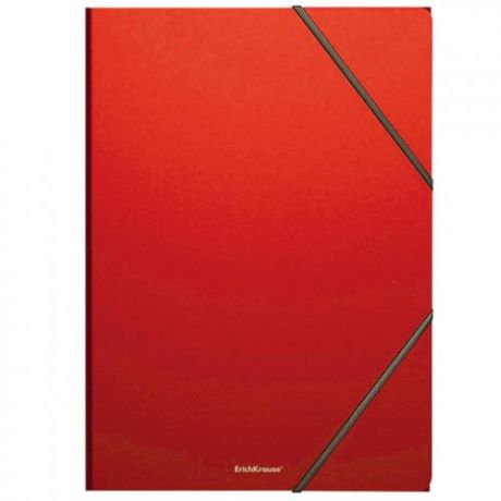 Папка ErichKrause, Classic, А4, 400 мкм, 300 листов, на резинках, красный