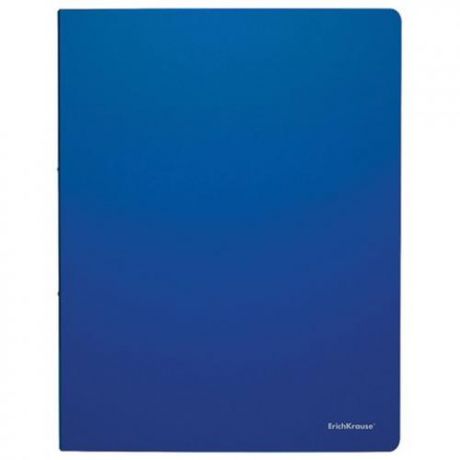 Папка ErichKrause, Classic, А4, 500 мкм, 130 листов, на 4 кольцах, синий