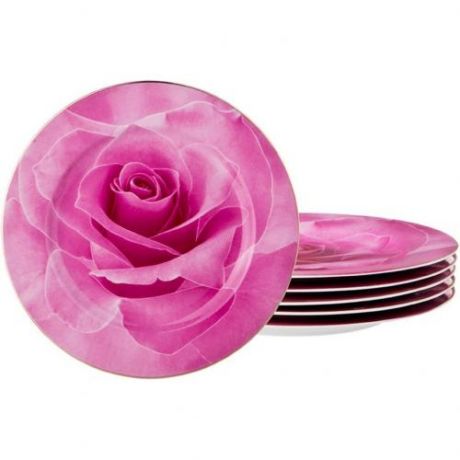 Набор тарелок десертных Lefard, 20 см, 6 предметов, розовый