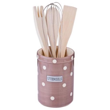 Подставка для кухонных принадлежностей Lefard, Pink Utensils, 9*14 см