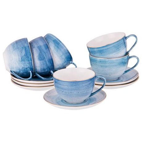 Чайный набор Lefard, Колор Де Аква, 12 предметов, синий