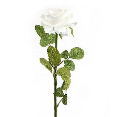 Декоративный цветок Gloria Garden, Роза белая, 70 см