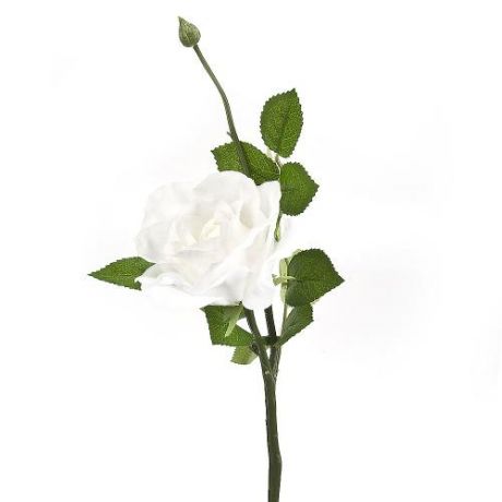 Декоративный цветок Gloria Garden, Роза белая, 40 см