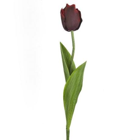 Декоративный цветок Gloria Garden, Тюльпан бордовый, 66 см