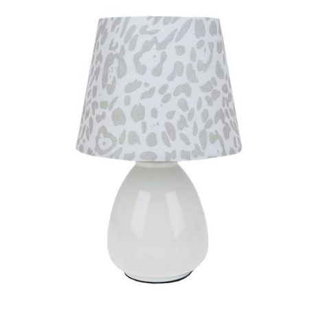 Декоративная настольная лампа ENS, Белый кварц, 18*18*30 см