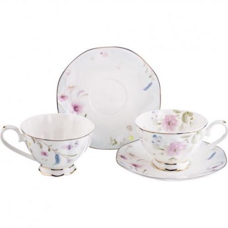 Чайный набор Lefard, 4 предмета, с цветочным рисунком