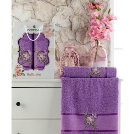 Набор полотенец merzuka, Ballerina, 2 предмета, фиолетовый